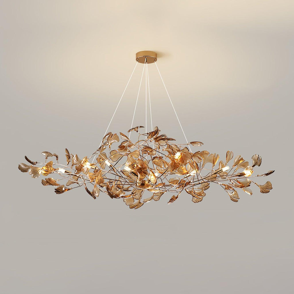 Modern Ginkgo Leaf Dining Room Chandelier with Artistic Design
