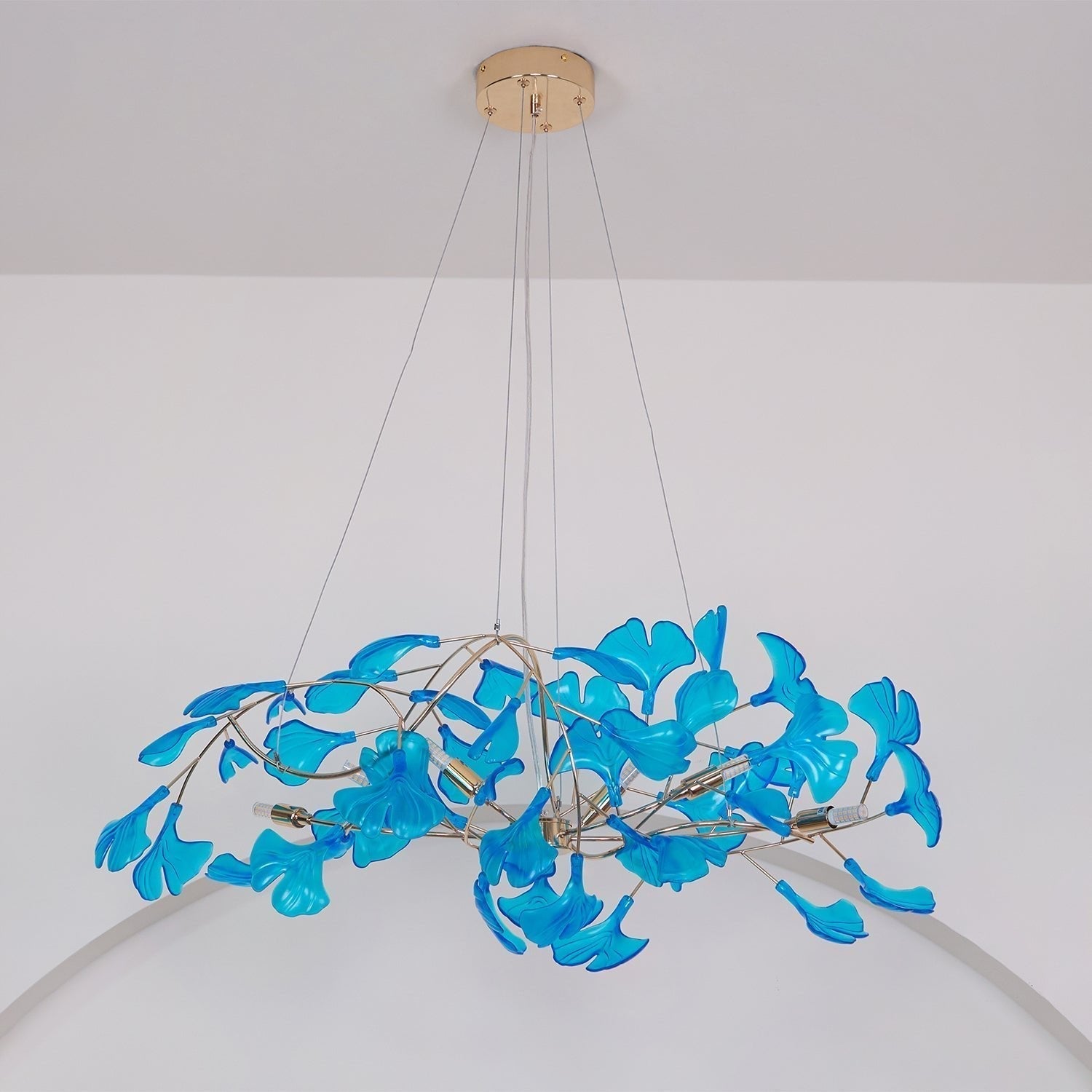 Modern Ginkgo Leaf Dining Room Chandelier with Artistic Design