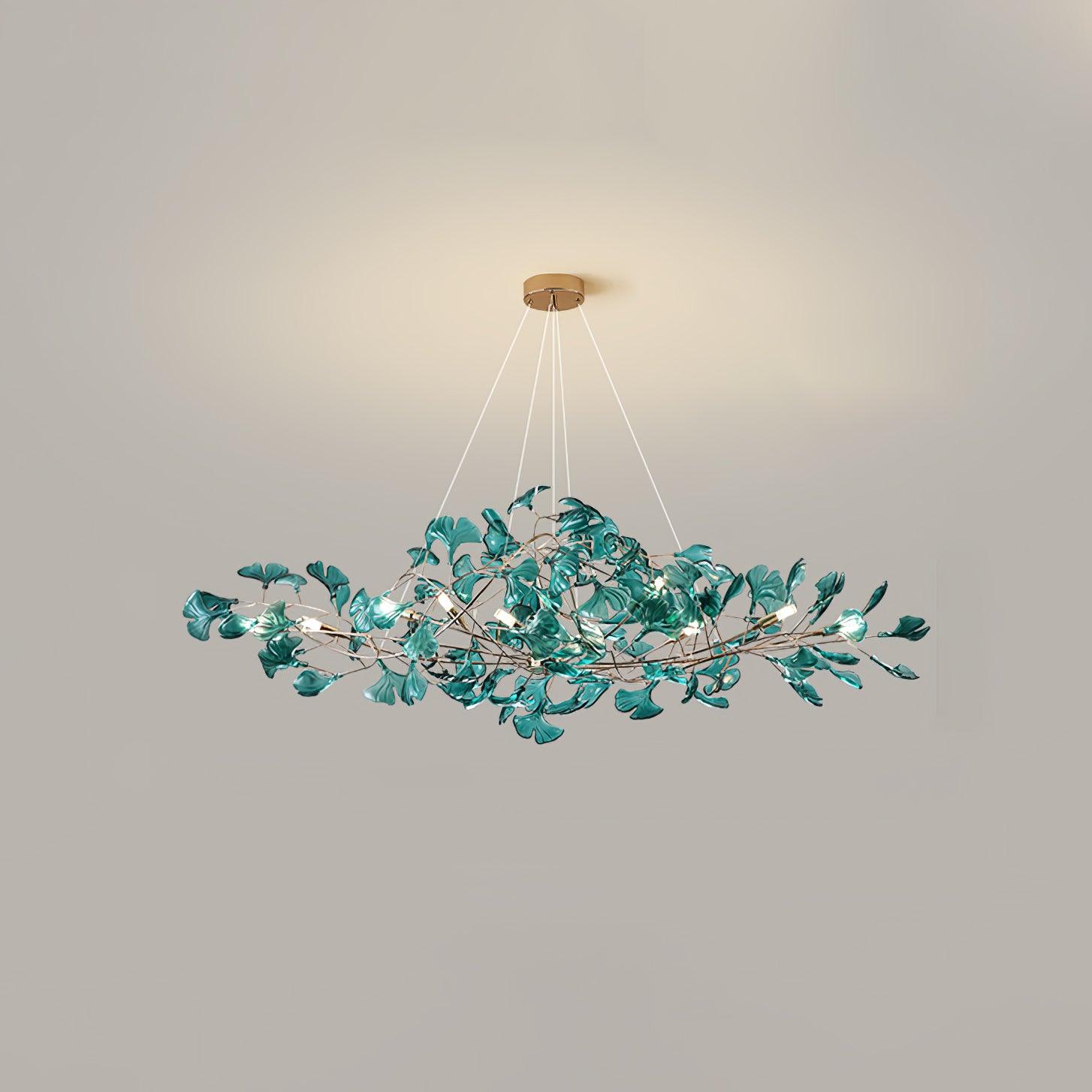 Modern Ginkgo Leaf Dining Room Chandelier with Artistic Design