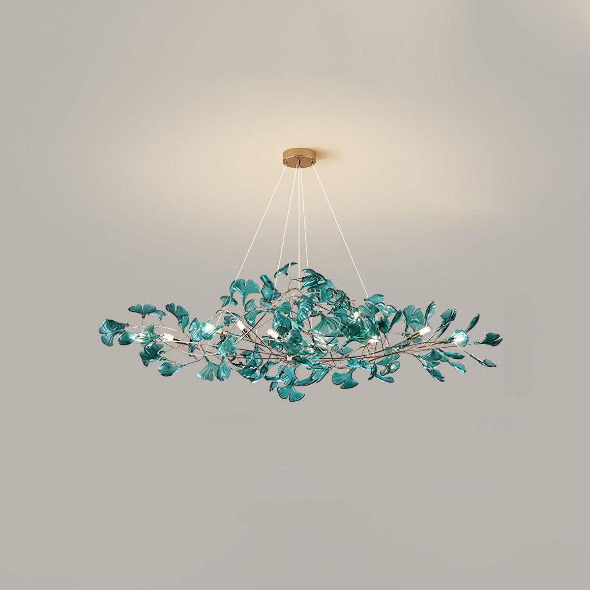 Modern Ginkgo Leaf Dining Room Chandelier with Artistic Design