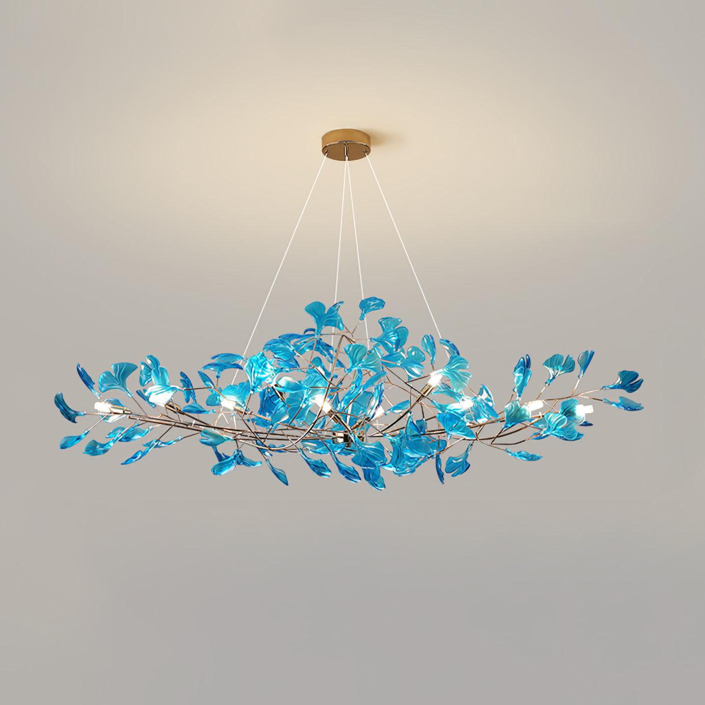 Modern Ginkgo Leaf Dining Room Chandelier with Artistic Design