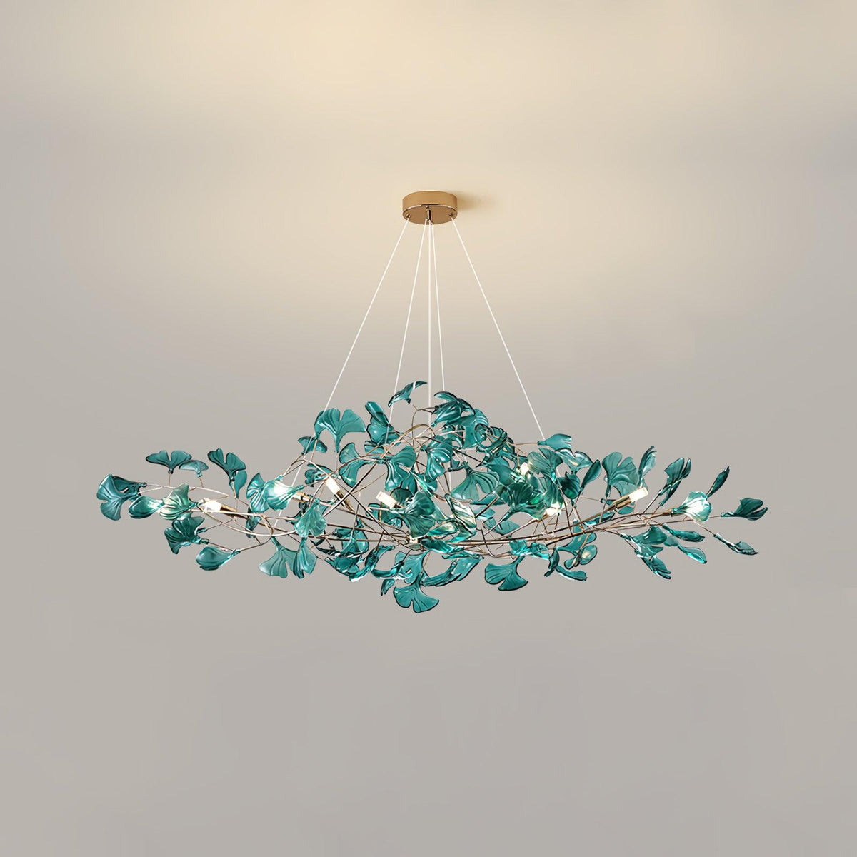 Modern Ginkgo Leaf Dining Room Chandelier with Artistic Design