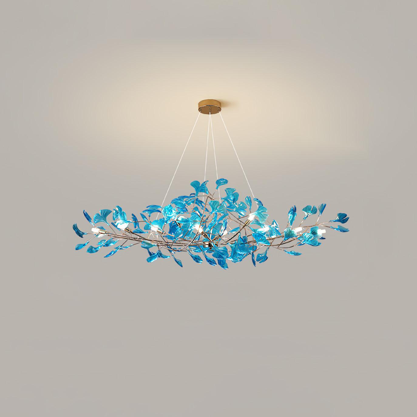 Modern Ginkgo Leaf Dining Room Chandelier with Artistic Design