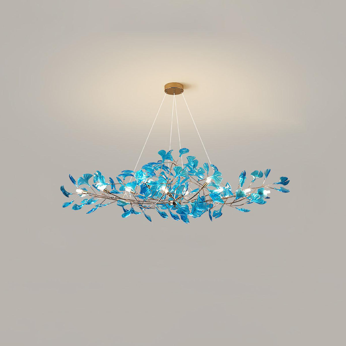 Modern Ginkgo Leaf Dining Room Chandelier with Artistic Design