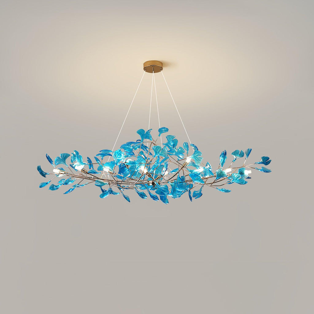Modern Ginkgo Leaf Dining Room Chandelier with Artistic Design