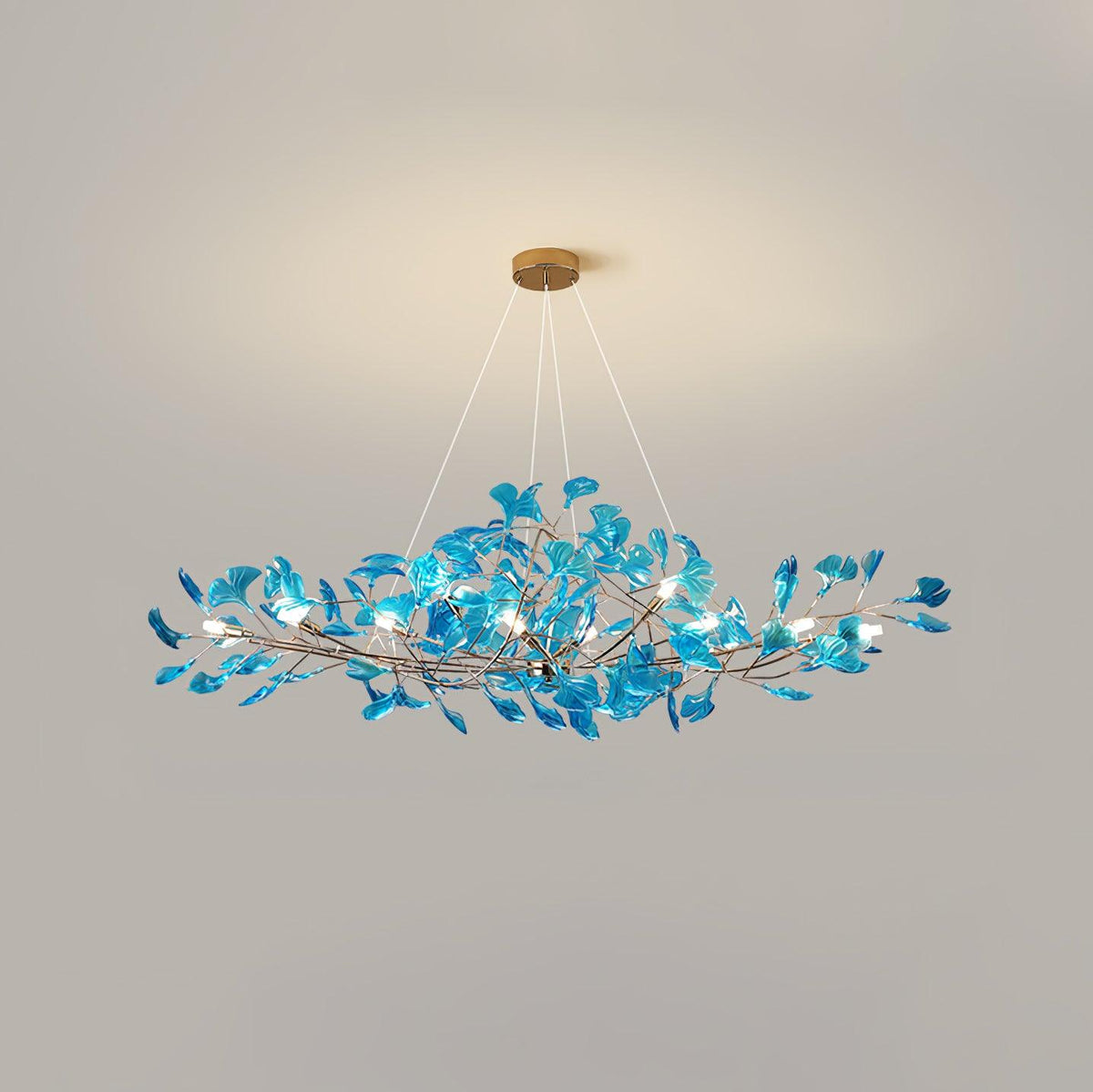 Modern Ginkgo Leaf Dining Room Chandelier with Artistic Design