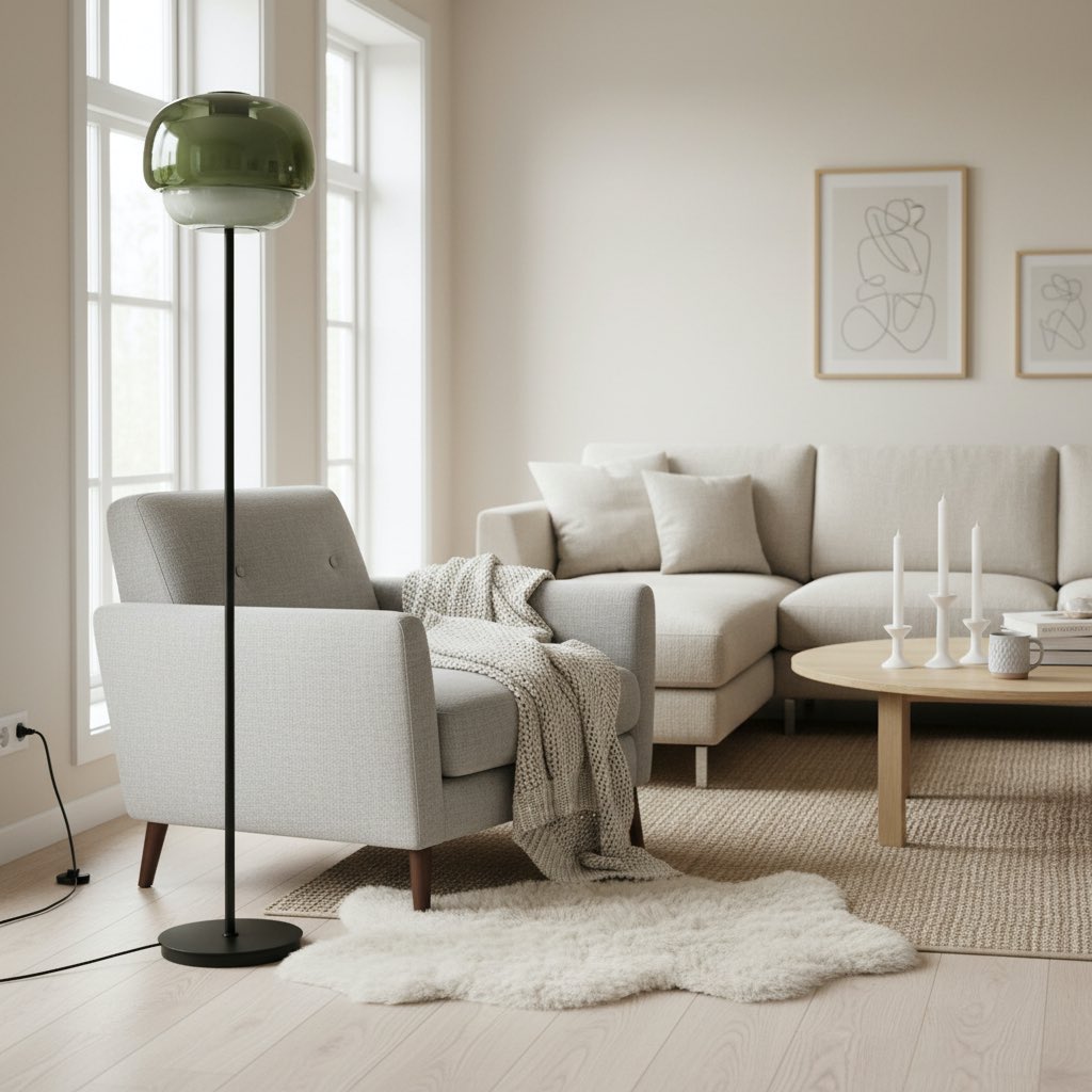 Modern Glass Floor Lamp for Elegant Ambient Lighting