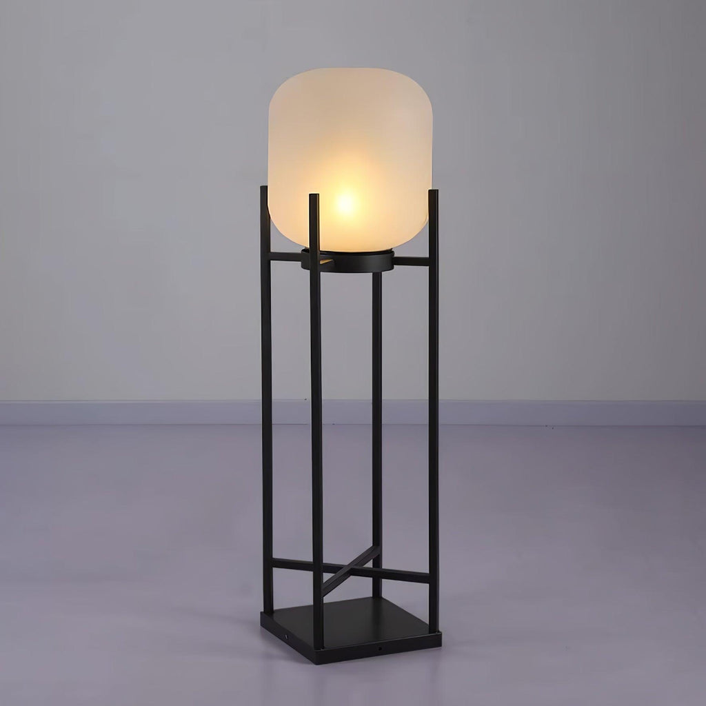 Modern Glass Lantern Table Lamp