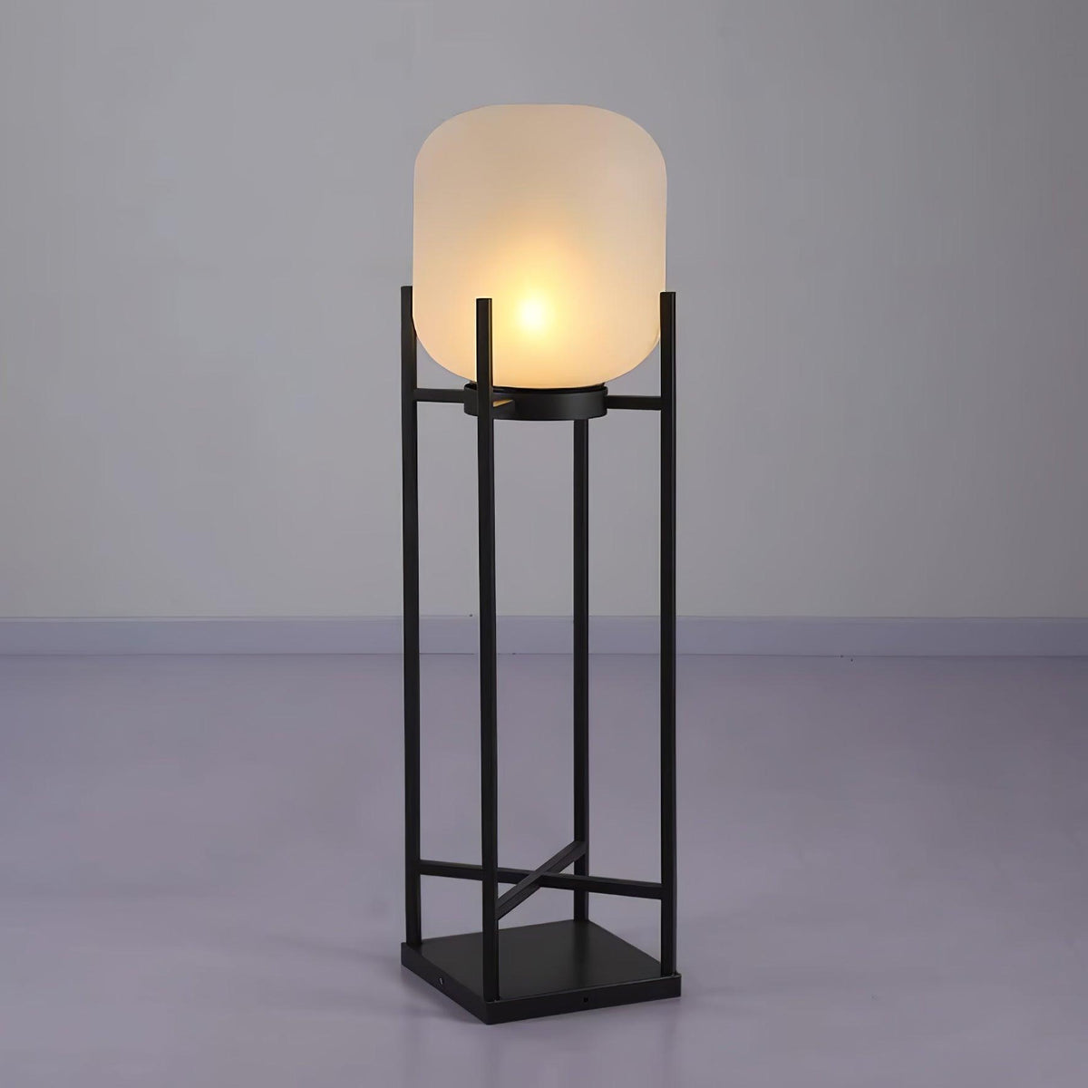 Modern Glass Lantern Table Lamp