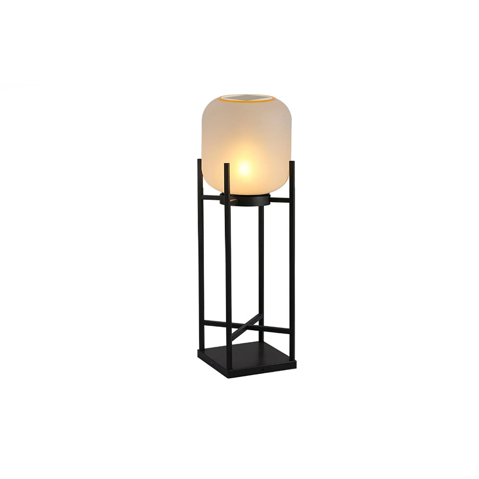 Modern Glass Lantern Table Lamp