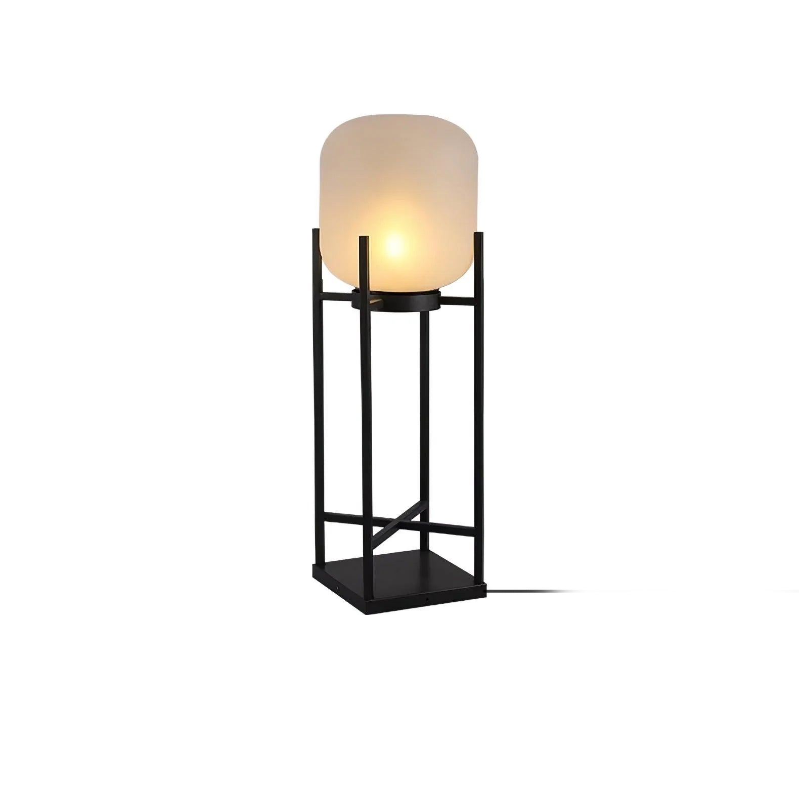 Modern Glass Lantern Table Lamp