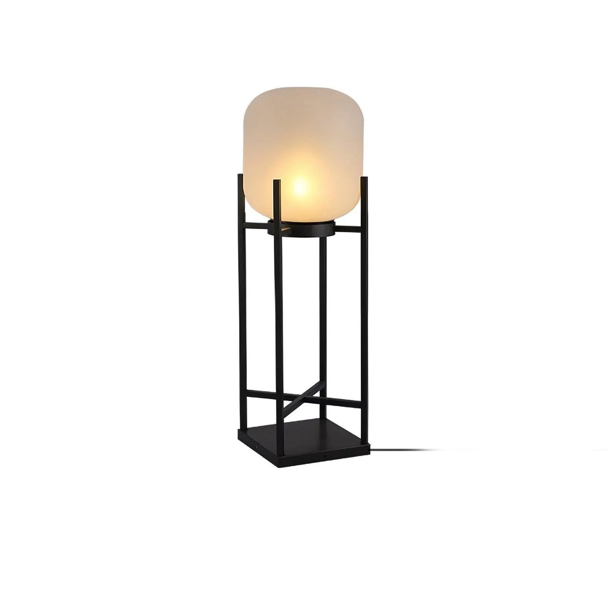 Modern Glass Lantern Table Lamp