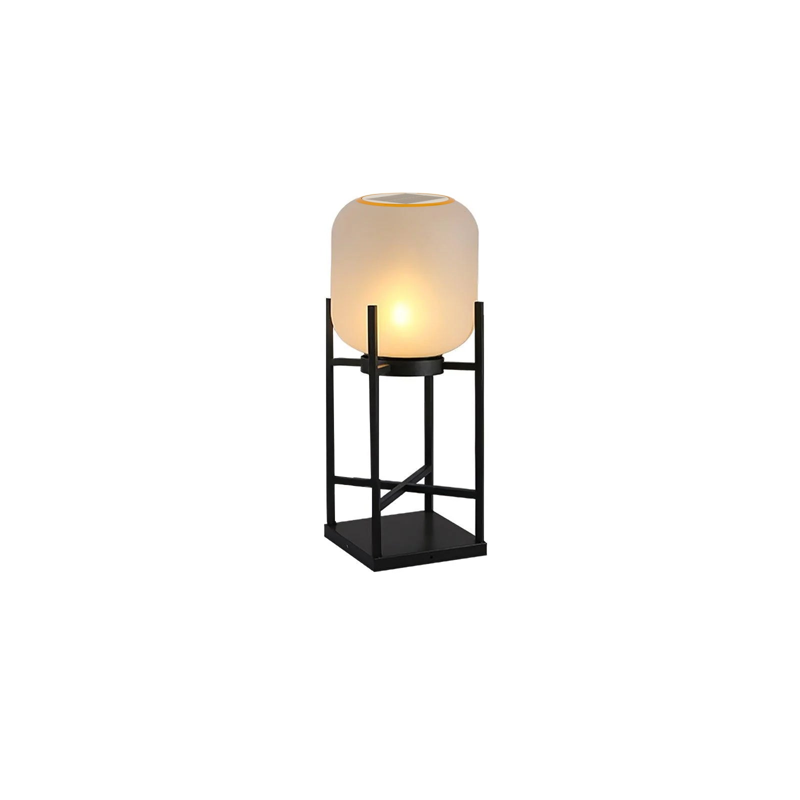 Modern Glass Lantern Table Lamp