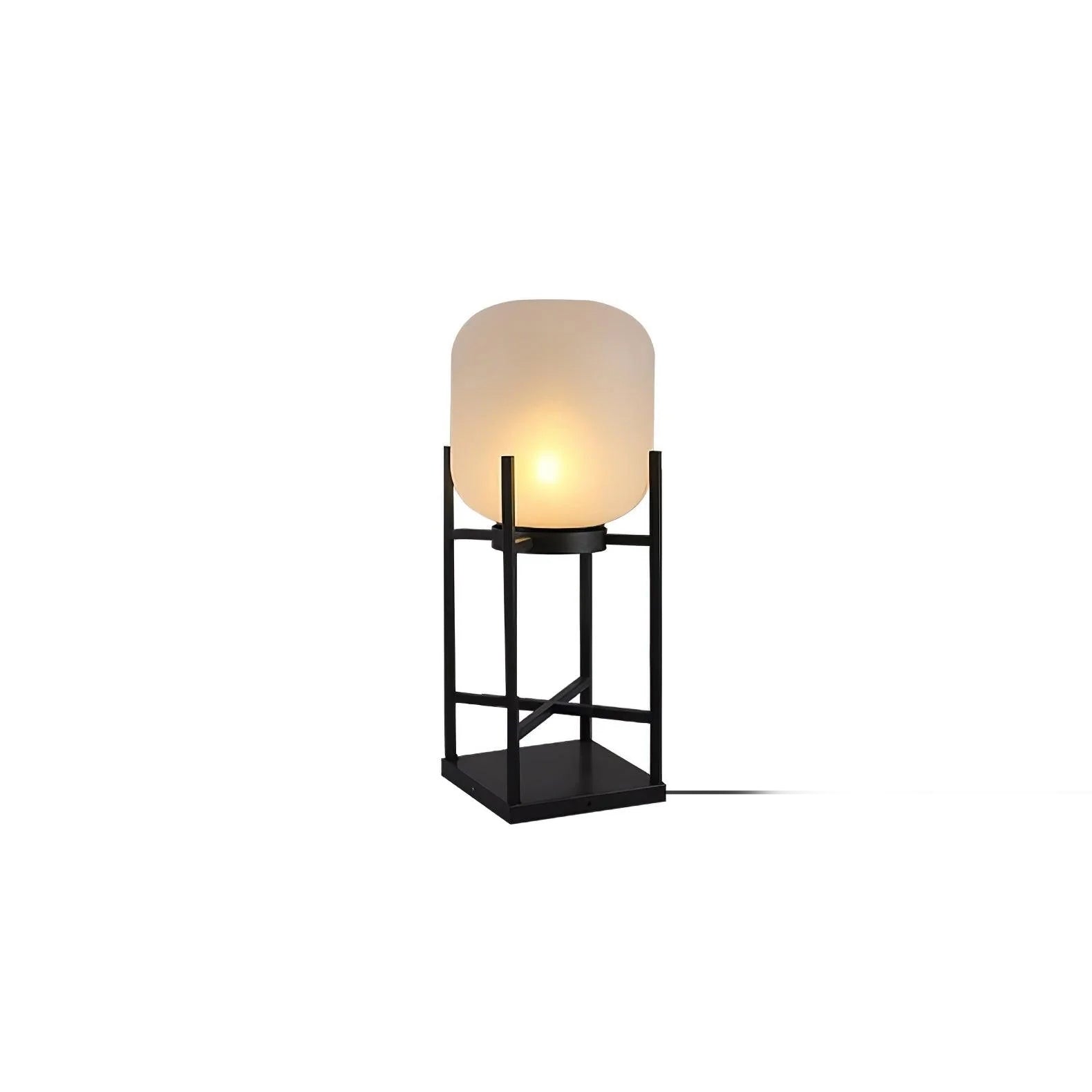 Modern Glass Lantern Table Lamp
