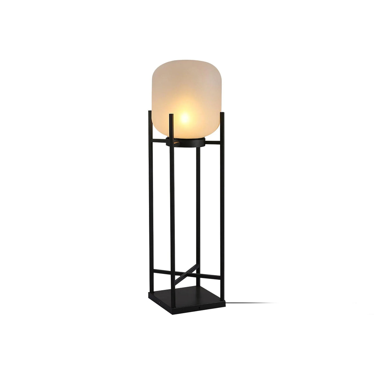 Modern Glass Lantern Table Lamp