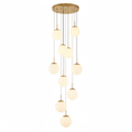 Modern Globe Chandelier with Cascading Lights