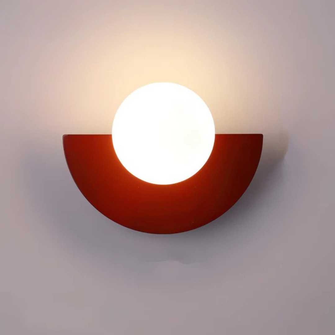 Modern Globe Garden Wall Light with LED Glow