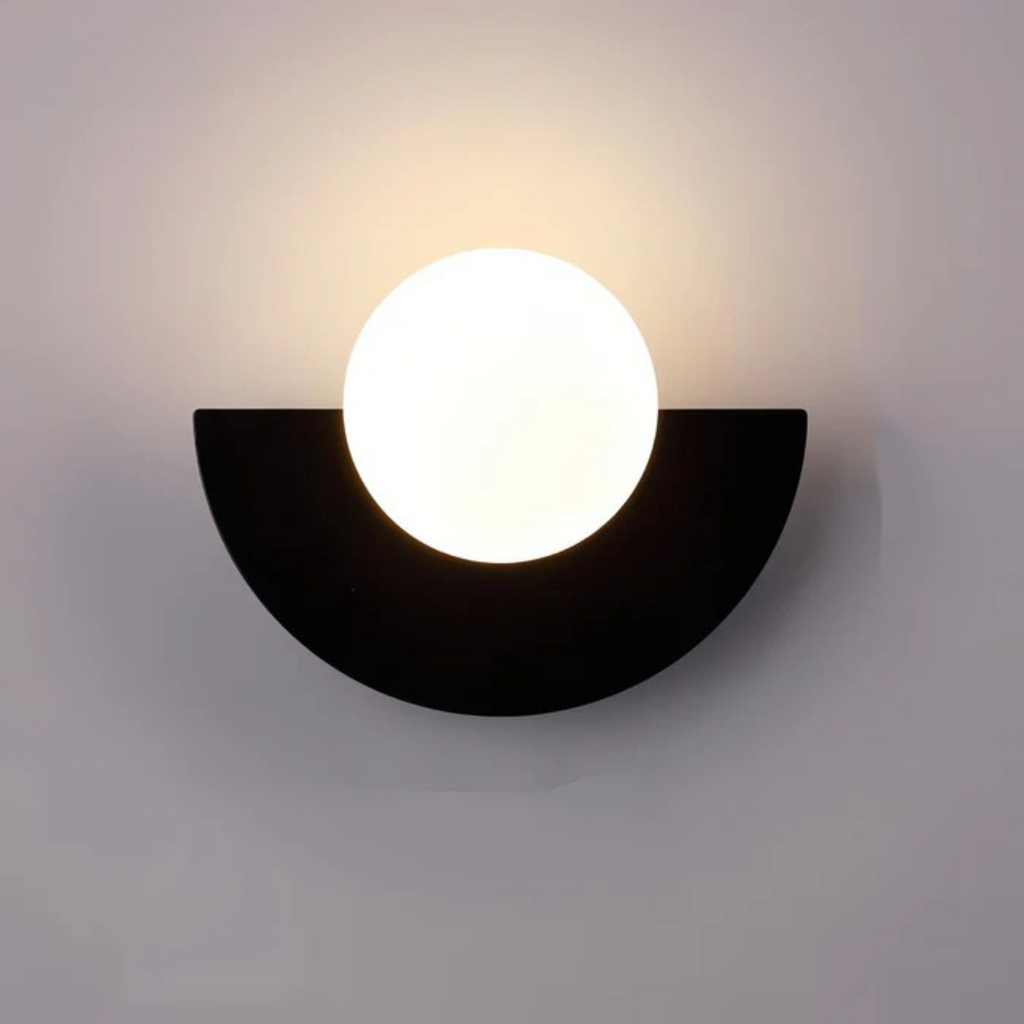 Modern Globe Garden Wall Light with LED Glow