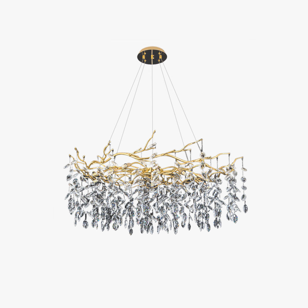 Modern Gold Branch Crystal Chandelier | Glass & Crystal Lighting