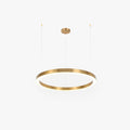 Modern Gold Ring Pendant Light with LED Halo