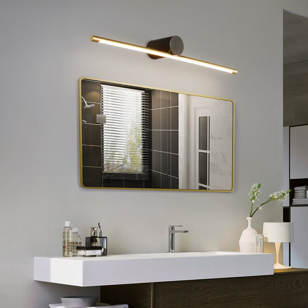 Modern Gold Vanity Mirror Wall Light with LED Bar