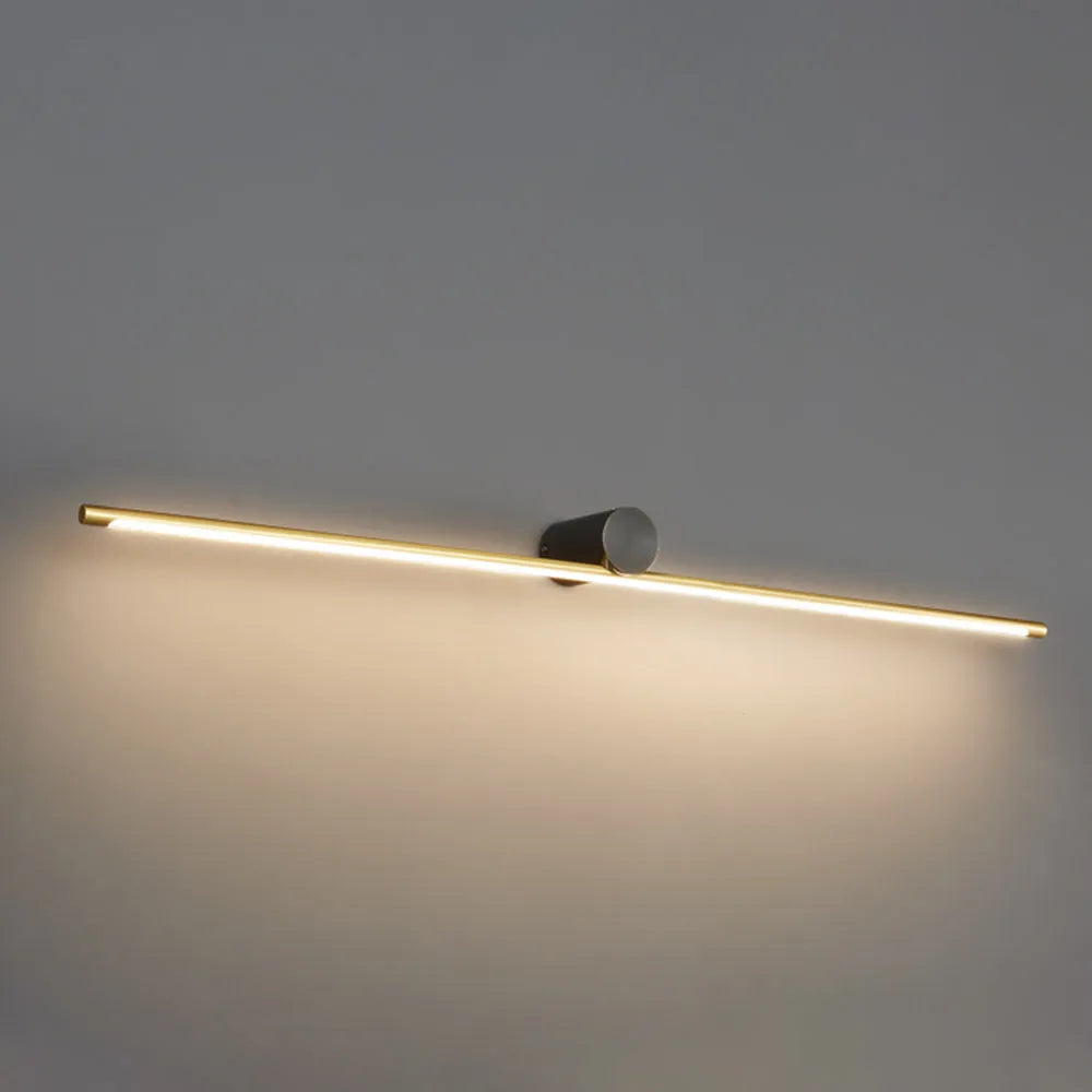 Modern Gold Vanity Mirror Wall Light with LED Bar