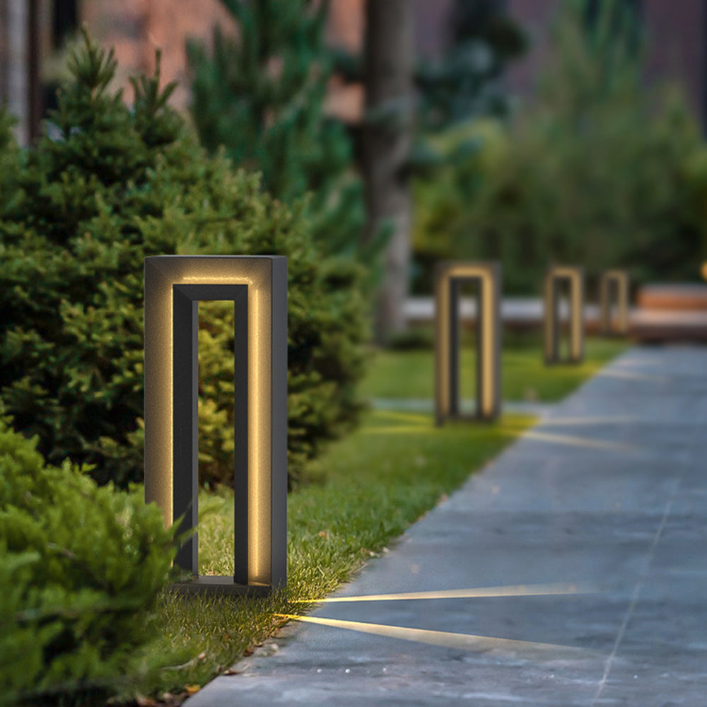 Modern Hollow Frame Solar Exterior Lights for Pathways