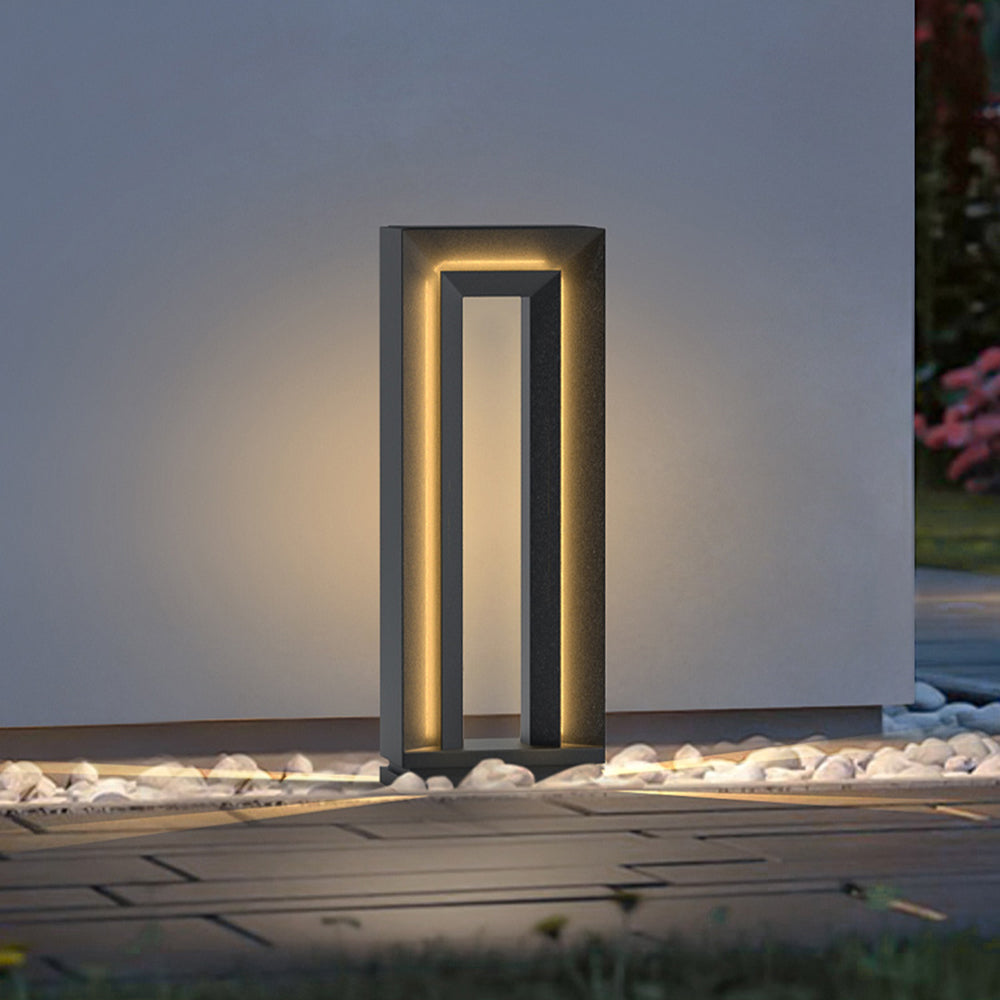 Modern Hollow Frame Solar Exterior Lights for Pathways