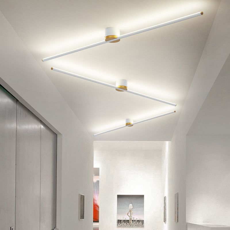 Modern Linear Flush Mount Ceiling Light with Minimalist LED Bar