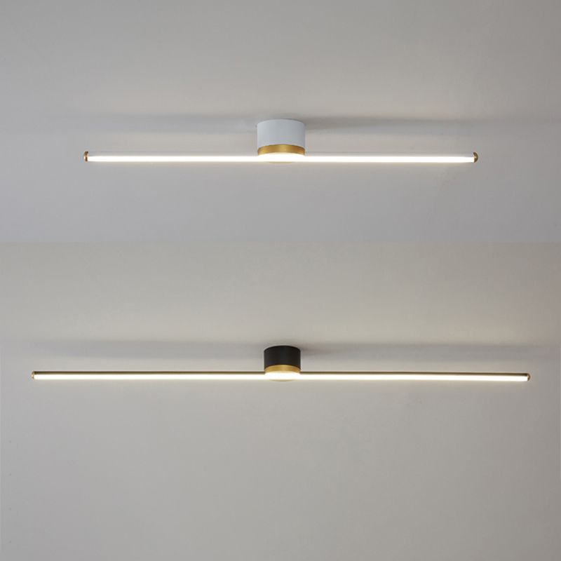 Modern Linear Flush Mount Ceiling Light with Minimalist LED Bar