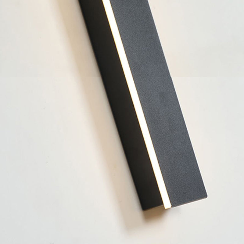 Modern Linear LED Wall Light with Black Frame