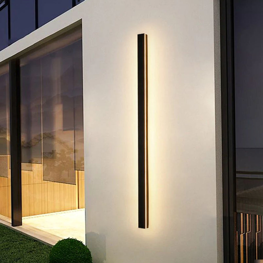 Modern Linear LED Wall Light with Black Frame