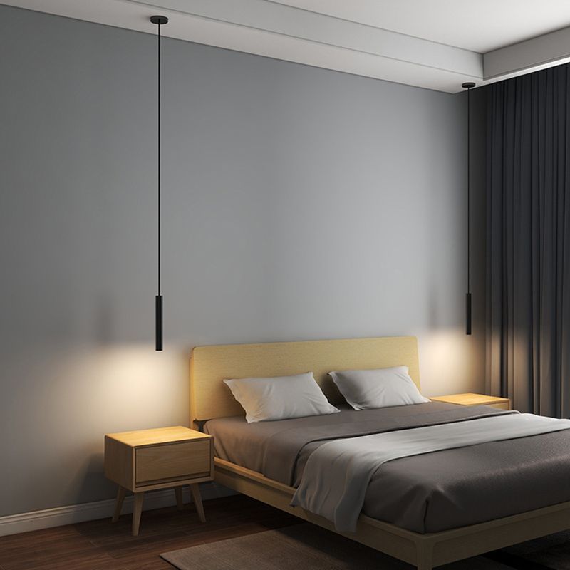 Modern Linear Tube Pendant Light with Minimalist Cylinder Design