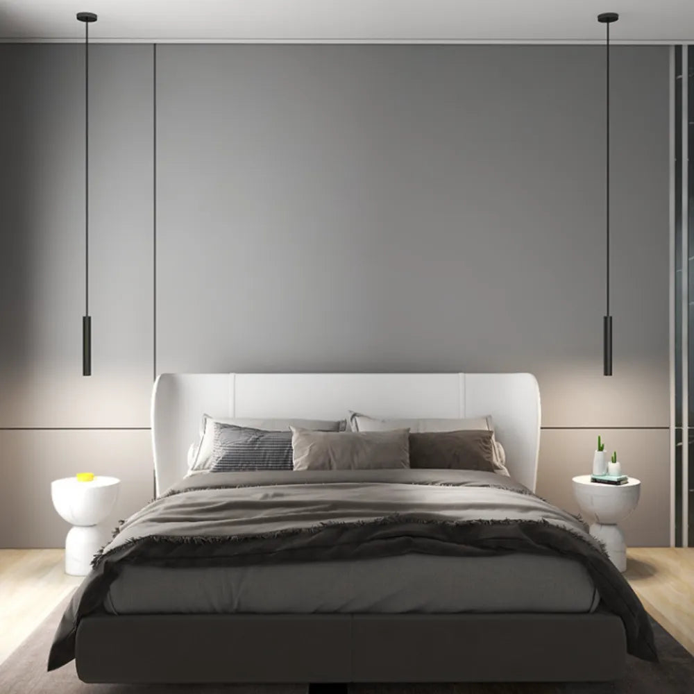 Modern Linear Tube Pendant Light with Minimalist Cylinder Design