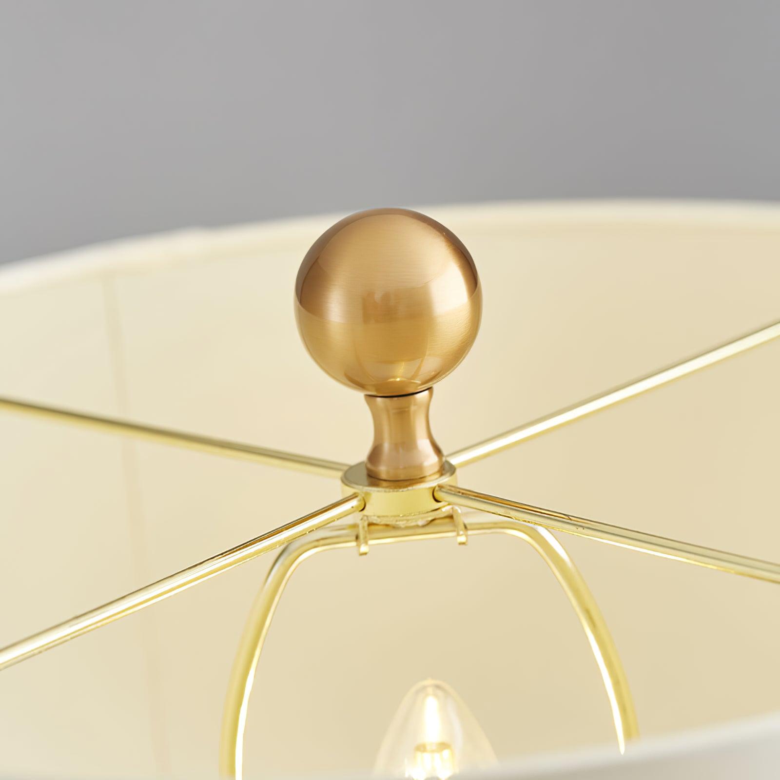 Modern Marble Desk Lamp with Fabric Shade