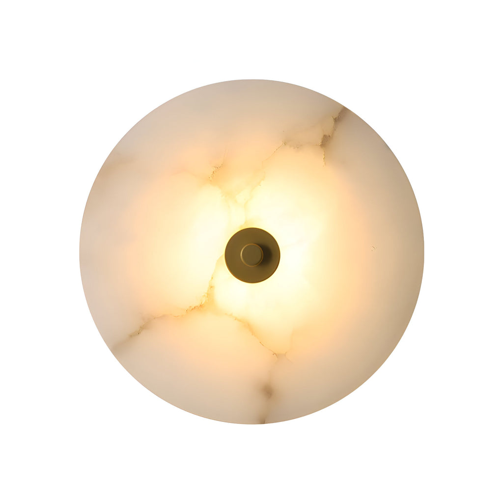 Modern Marble Round LED 1-Light Wall Light