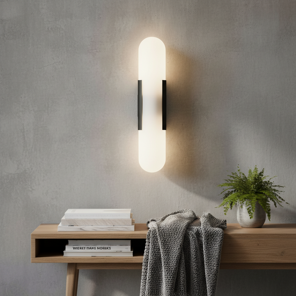 Modern Marble Wall Light with LED Glow