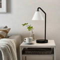 Modern Metal Table Lamp with Glass Shade