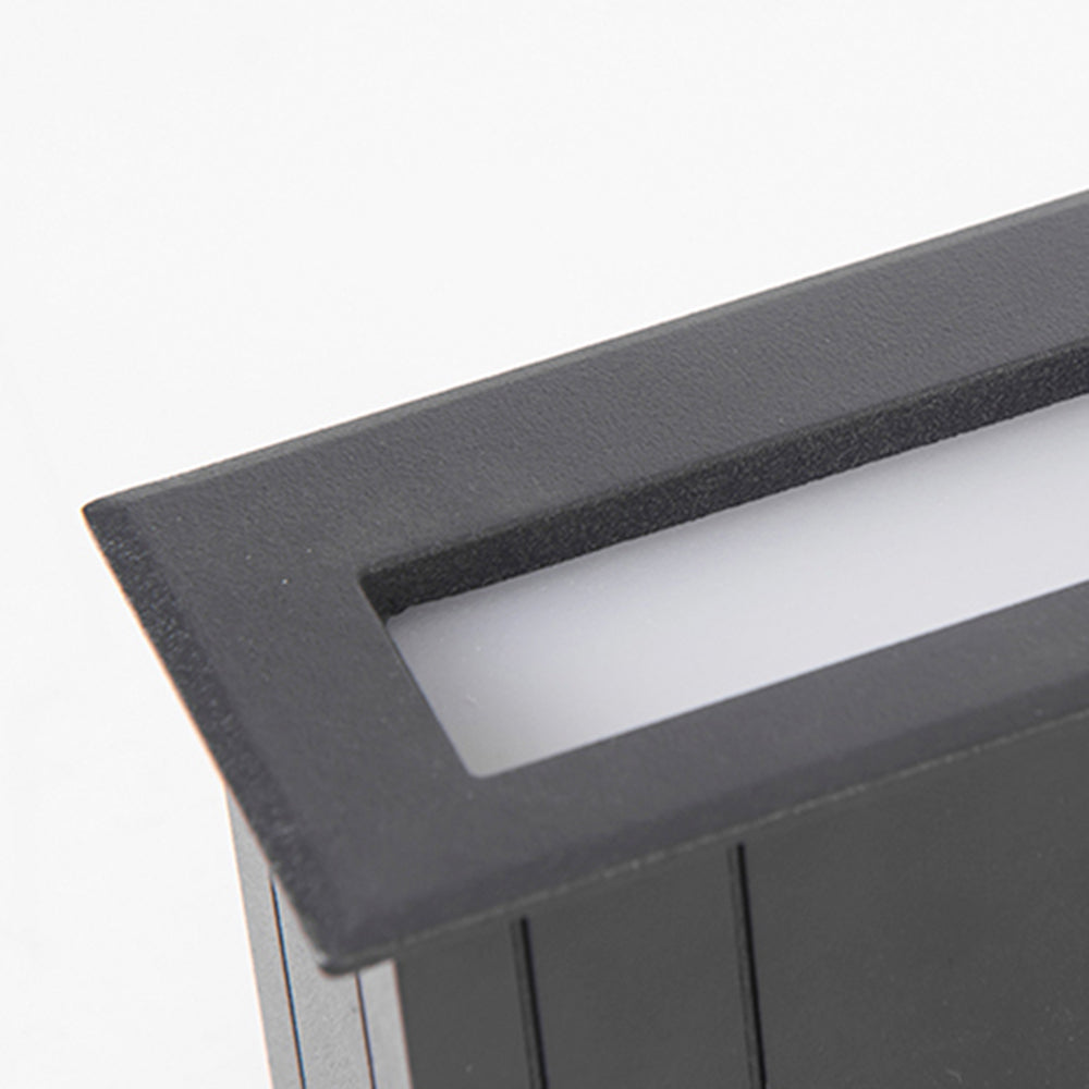 Modern Outdoor Step Light with Slim LED Panel
