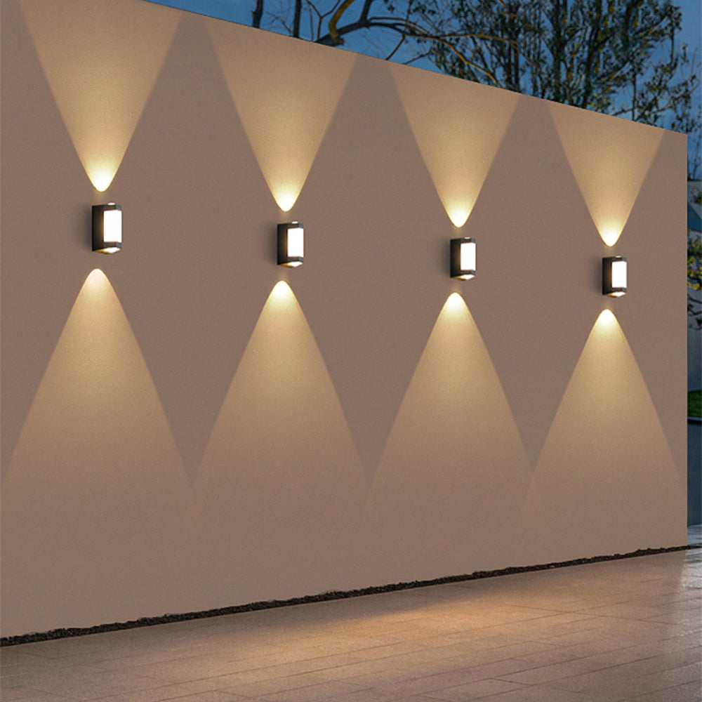 Modern Outdoor Wall Light with Up Down Glow