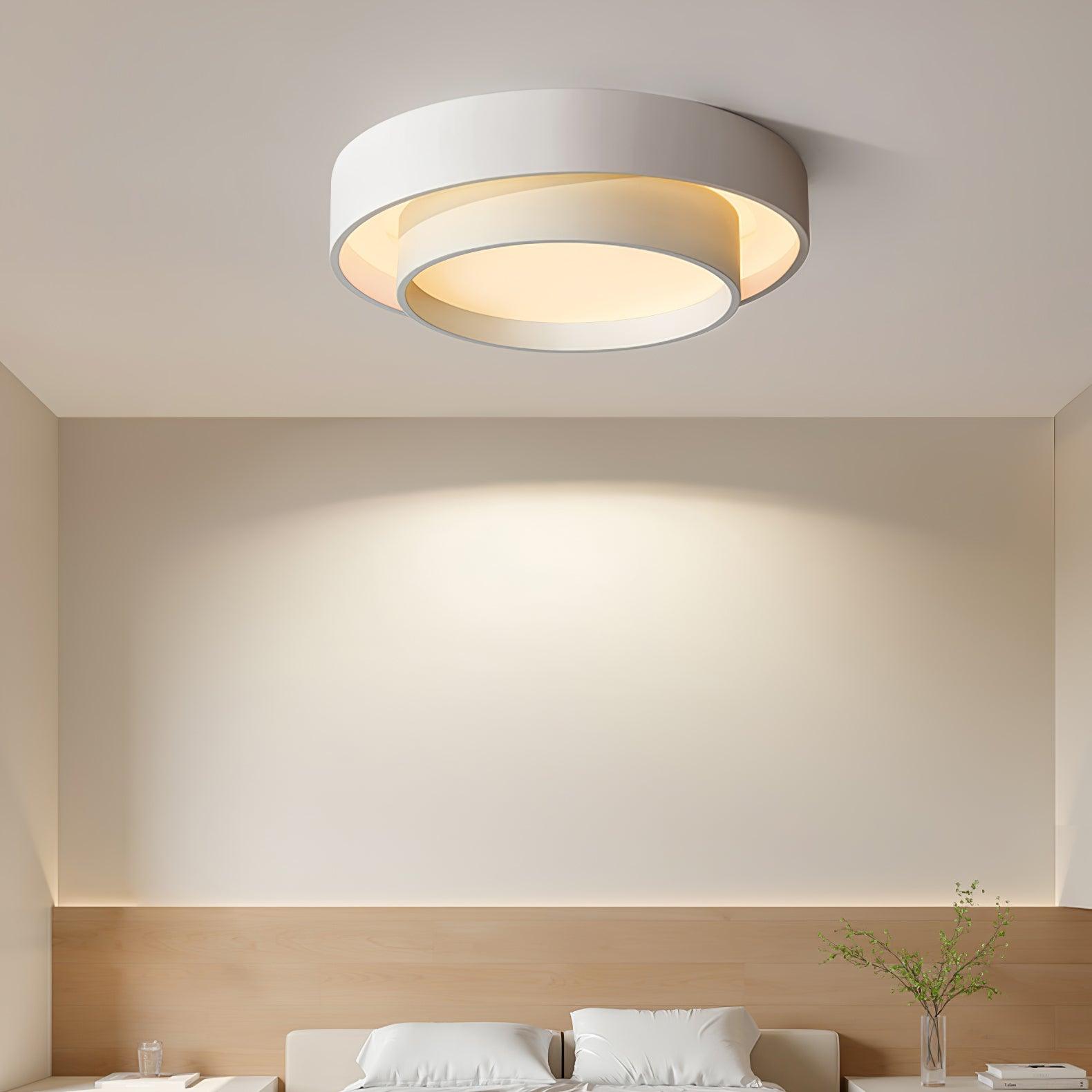 Modern Ring Ceiling Light with Black Frame