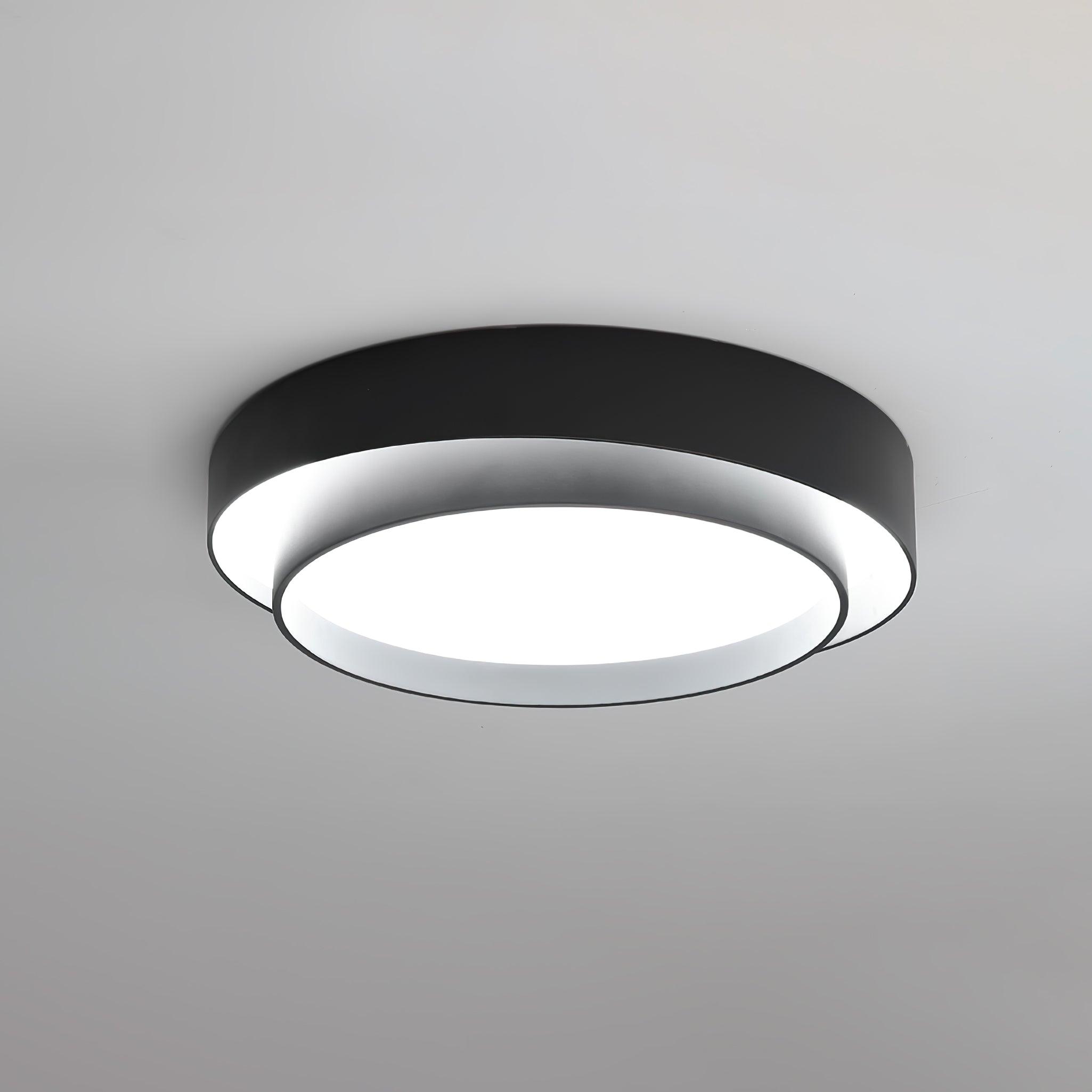 Modern Ring Ceiling Light with Black Frame