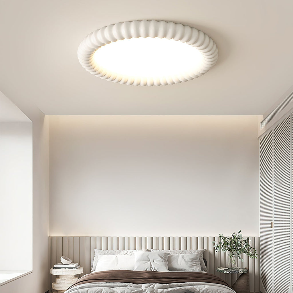 Modern Ripple Ceiling Light with Halo Design