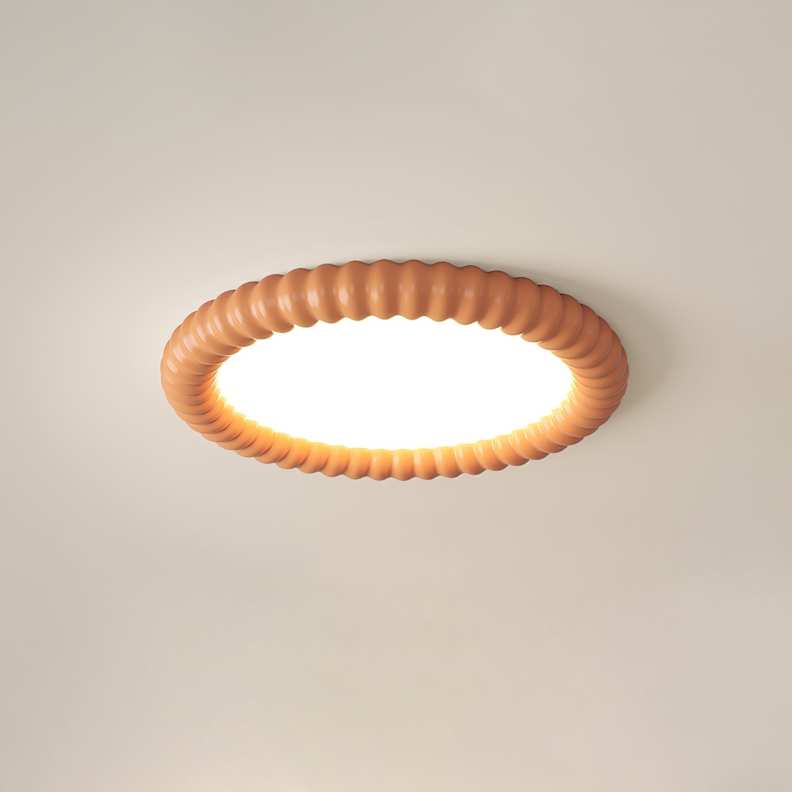 Modern Ripple Ceiling Light with Halo Design