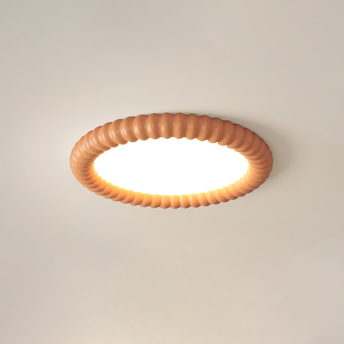 Modern Ripple Ceiling Light with Halo Design