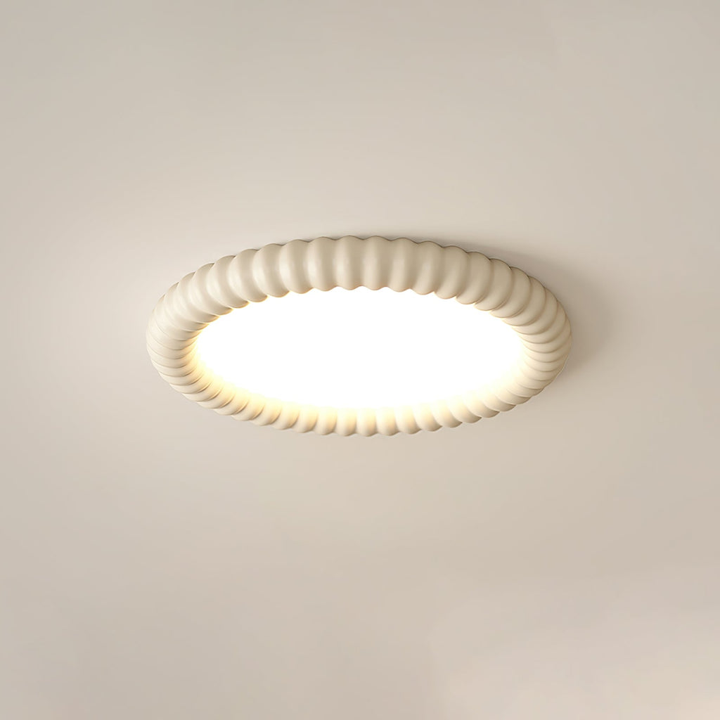 Modern Ripple Ceiling Light with Halo Design