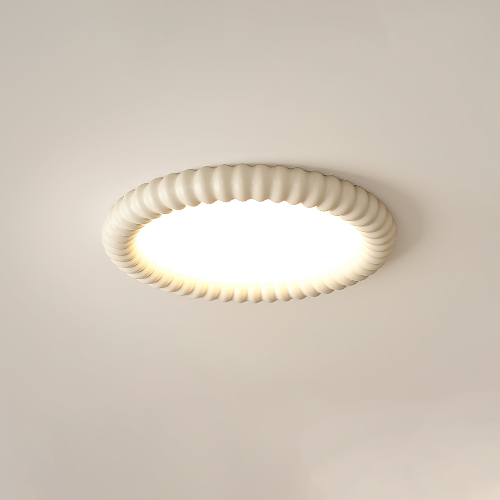 Modern Ripple Ceiling Light with Halo Design