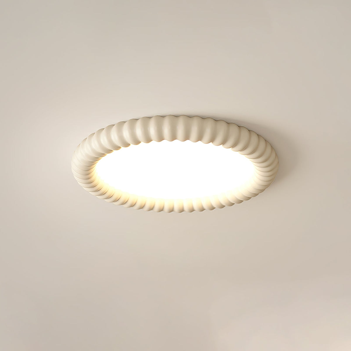 Modern Ripple Ceiling Light with Halo Design