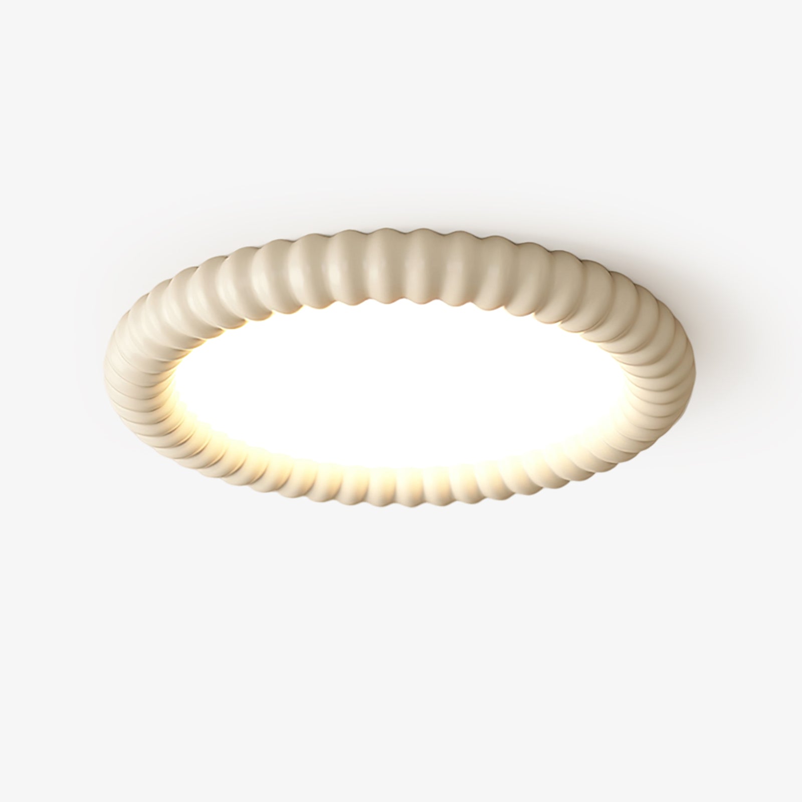 Modern Ripple Ceiling Light with Halo Design