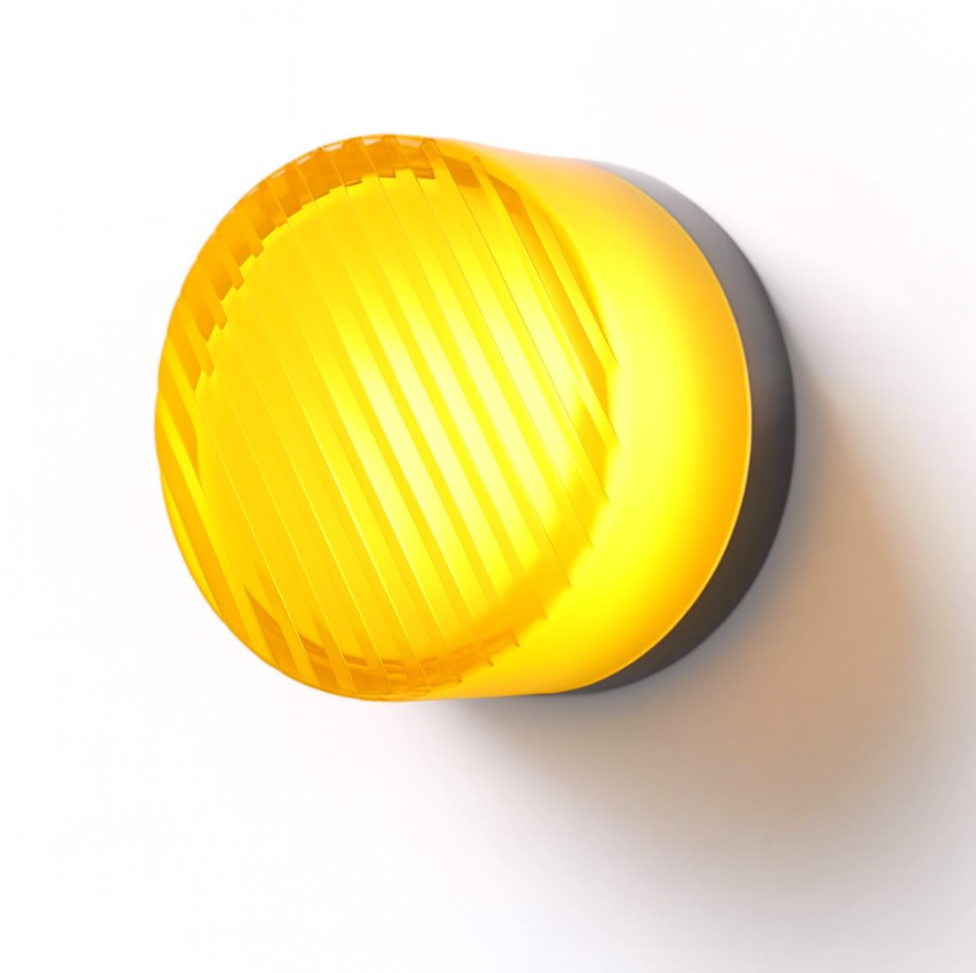 Modern Round Wall Light with Gold Glass Frame